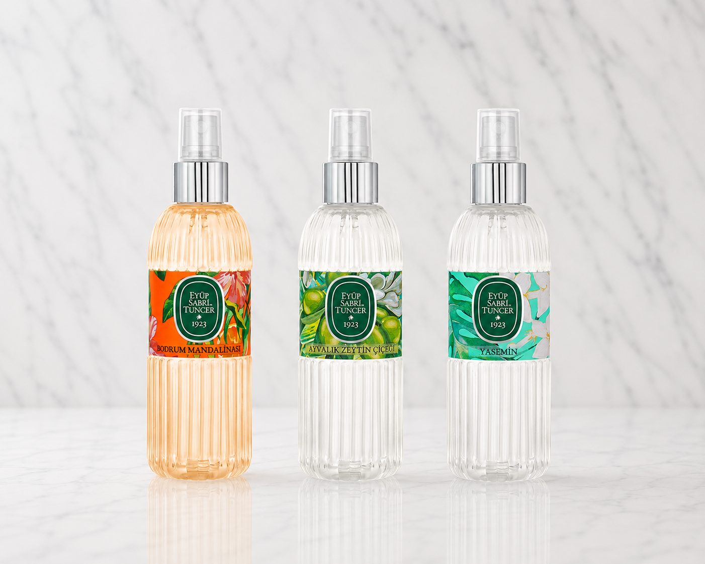 EST Eau de Cologne Trio Set 2 – Yasemin, Bodrum Mandarine & Ayvalik Olivenblüte (3 × 150 ml)